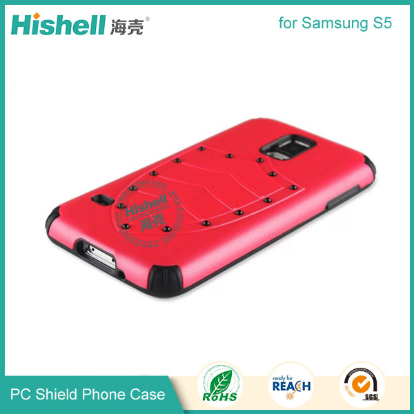 PC and TPU Shield Type Combo Mobile Phone Case for Samsung S5
