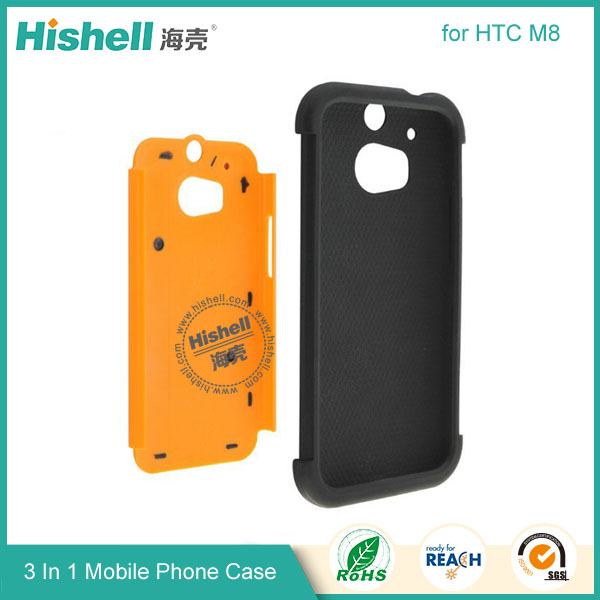 3 in 1 Football Grain Combo Mobile Phone Case for HTC One M8