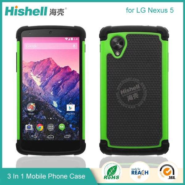 3 in 1 Football Grain Combo Mobile Phone Case for LG Nexus 5
