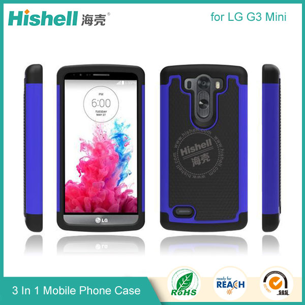 3 in 1 Football Grain Combo Mobile Phone Case for LG G3 Mini
