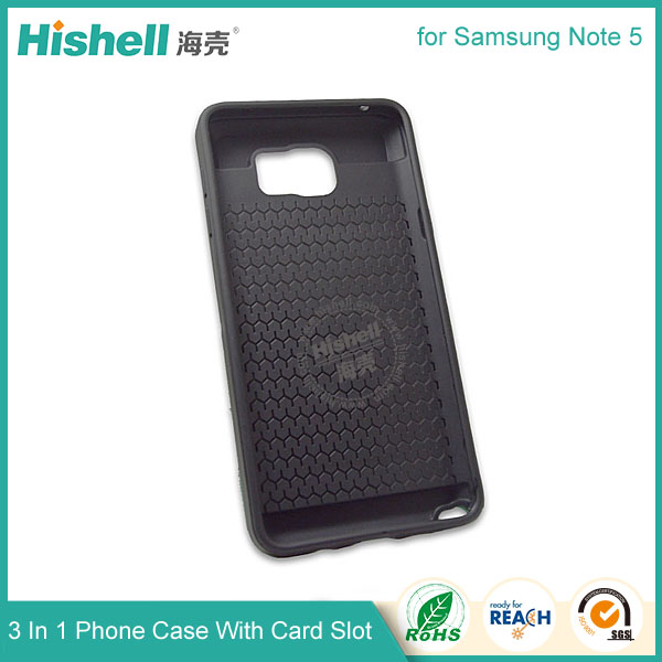 3 in 1 Phone Case with Card Slot for Samsung Note 5