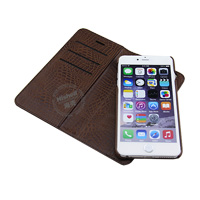 Crocodile Line Detachable wallet leather phone Case for iPhone 6 Plus