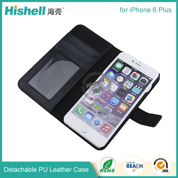 Detachable wallet leather phone case with Card Slot for iPhone6 Plus