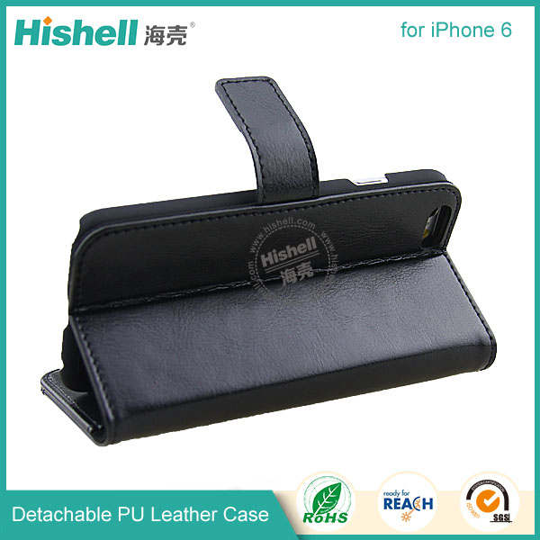 Detachable wallet  genuine leather phone case for iPhone 6