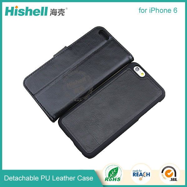 Detachable wallet  genuine leather phone case for iPhone 6