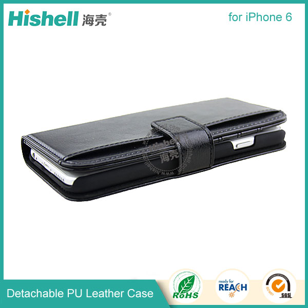 Detachable wallet  genuine leather phone case for iPhone 6
