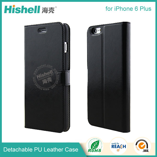 Detachable wallet leather phone case for iPhone 6 Plus