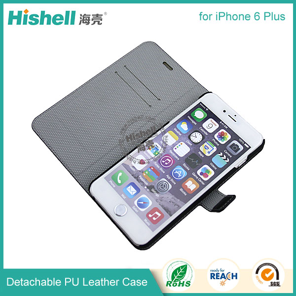 Detachable wallet leather phone case for iPhone 6 Plus