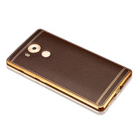 TPU Electroplate case with leather effect for Huawei Mate8