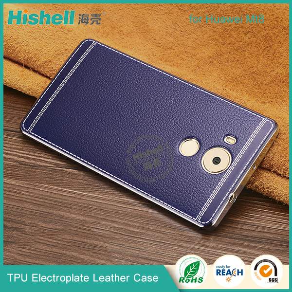 TPU Electroplate case with leather effect for Huawei Mate8