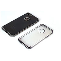 TPU upper and bottom electroplate case with back hole for iPhone 7