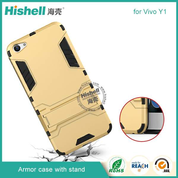 2 in 1 TPU PC Armor Case With Stand Cell Phone Case For Vivo Y1