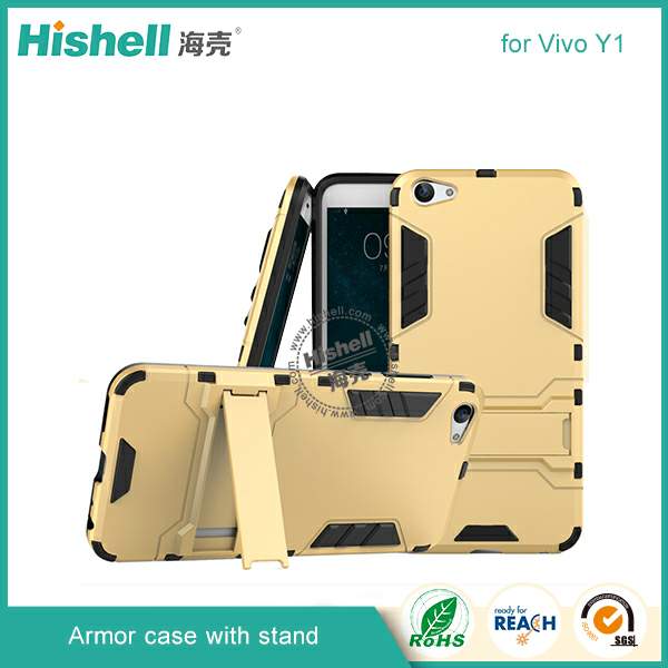 2 in 1 TPU PC Armor Case With Stand Cell Phone Case For Vivo Y1