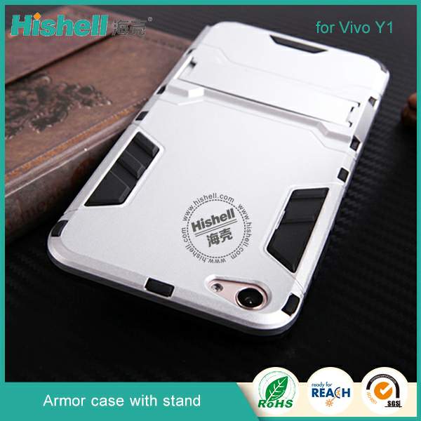 2 in 1 TPU PC Armor Case With Stand Cell Phone Case For Vivo Y1