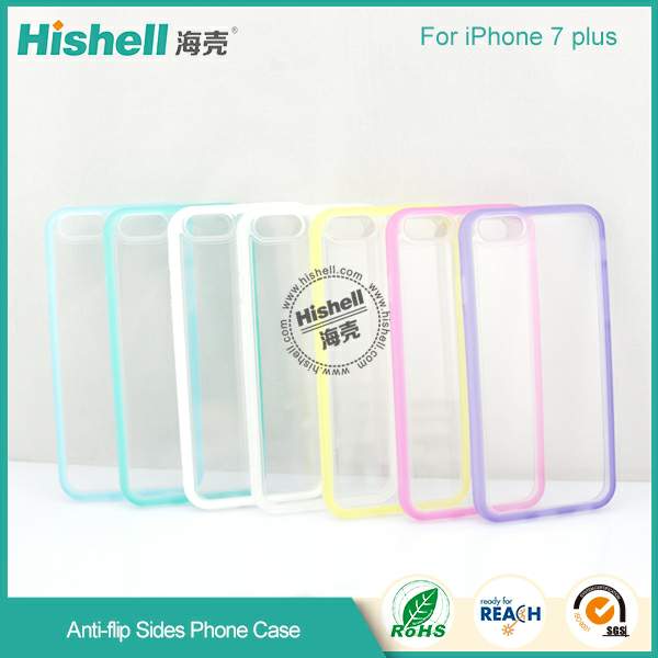 Skidproof clear pc frame tpu cell phone case for iphone 7
