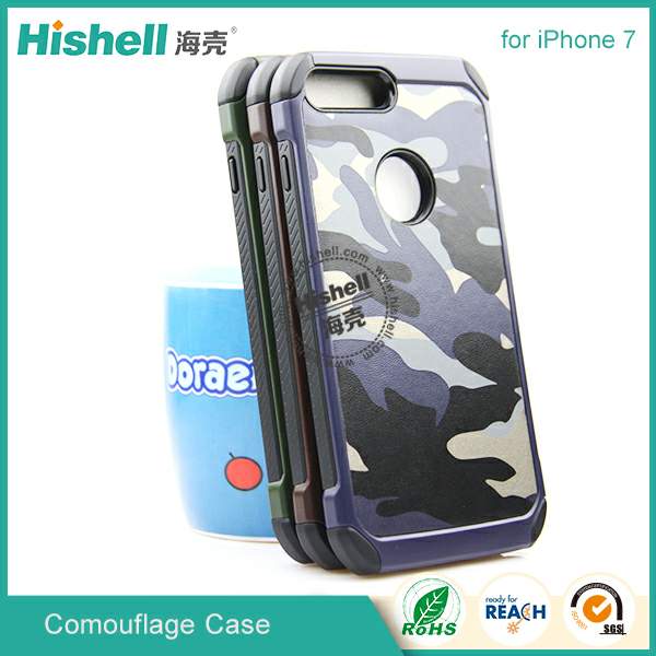 Cell phone camouflage pc+tpu phone case for iphone 7