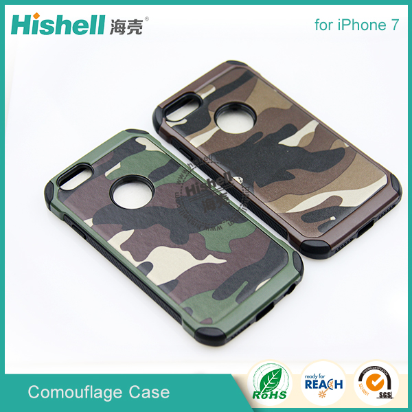 Cell phone camouflage pc+tpu phone case for iphone 7