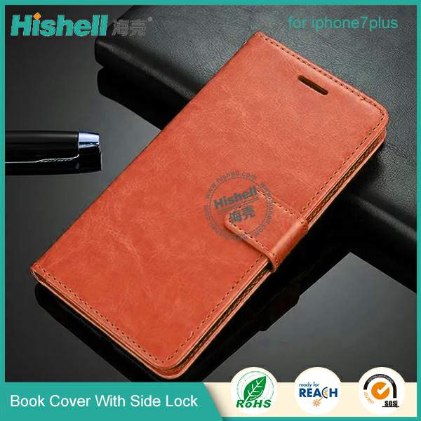 Mobile phone leather flip cover for iPhone 7 Plus