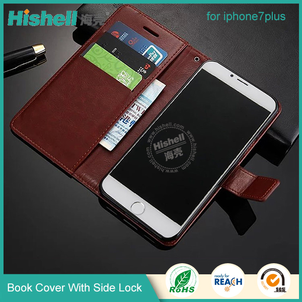 Mobile phone leather flip cover for iPhone 7 Plus