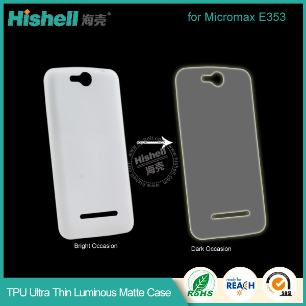 TPU Ultra Thin Luminous Matte Case for Micromax E353