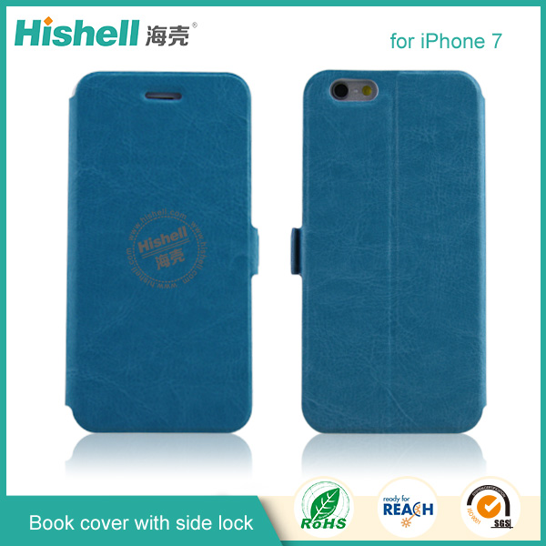 Wholesale Flip PU Leather Case With Side lock for iPhone 7