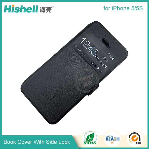Wholesale Flip PU Leather Case With Side lock for iPhone SE