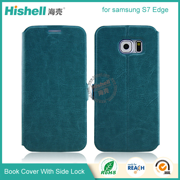 PU Leather Case with Side Lock for Samsung S7 Edge