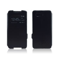 PU Leather Case Flip Cover with Side Lock for Sony Z1 Mini