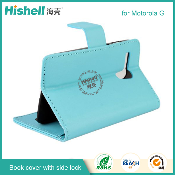 PU Leather Case with Side Lock for Motorola G