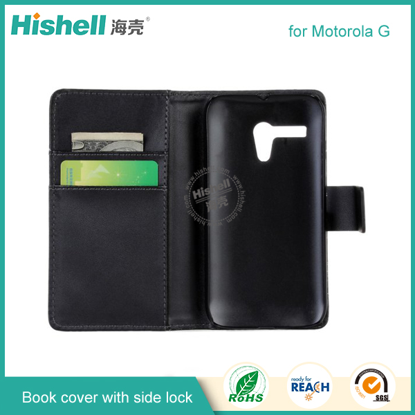 PU Leather Case with Side Lock for Motorola G