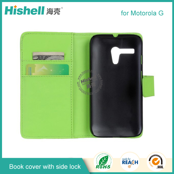 PU Leather Case with Side Lock for Motorola G