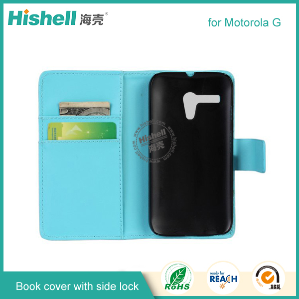 PU Leather Case with Side Lock for Motorola G