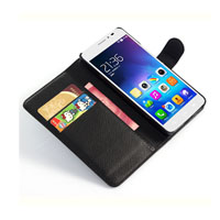 Leather Case with Side Lock for Alcatel One