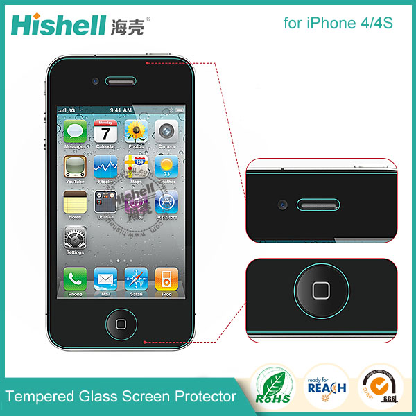 Normal Tempered Glass Screen Protector for iPhone 4/4s