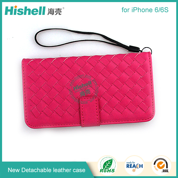 Cell phone accessories, braided leather case for iPhone 6