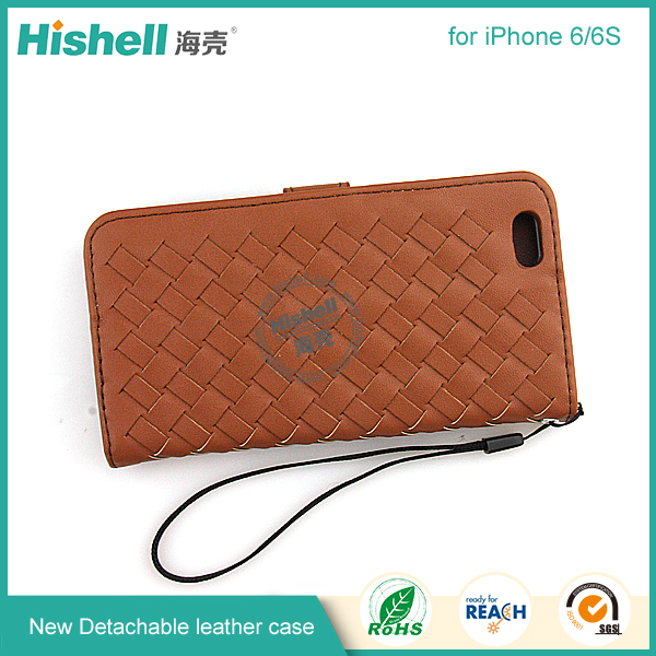Cell phone accessories, braided leather case for iPhone 6