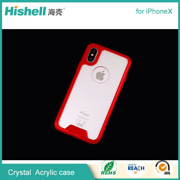 Cell phone Crystal Acrylic TPU Case for iPhoneX