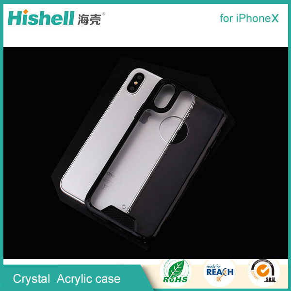 Cell phone Crystal Acrylic TPU Case for iPhoneX
