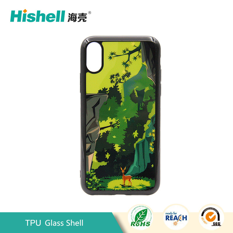 TPU Glass Case for iPhone X