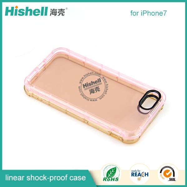 Soft TPU clear linear shock proof smart phone case for iPhone7