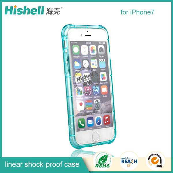 Soft TPU clear linear shock proof smart phone case for iPhone7