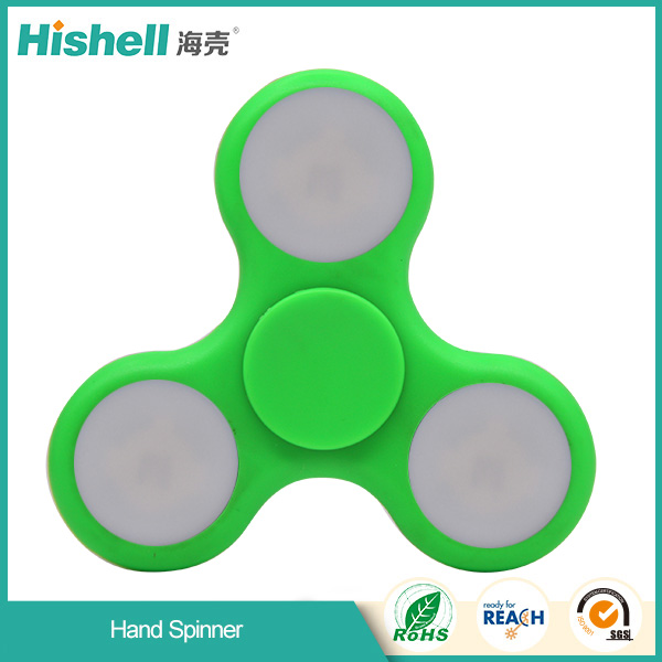 Popular Plastic Reduce Stress Hand Spinner With LED light