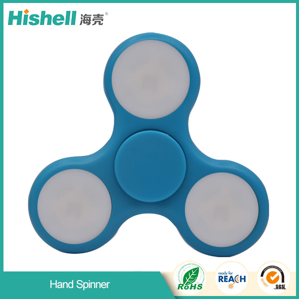 Popular Plastic Reduce Stress Hand Spinner With LED light