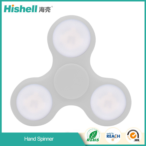 Popular Plastic Reduce Stress Hand Spinner With LED light