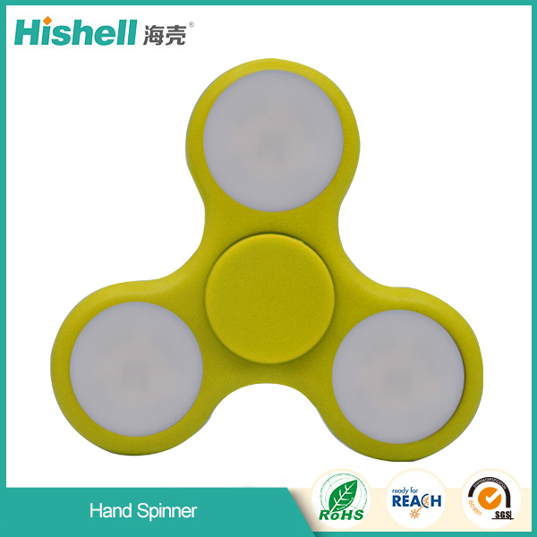 Popular Plastic Reduce Stress Hand Spinner With LED light