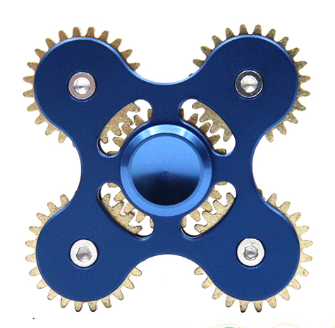 quadrangle gear metal fidget hand spinner