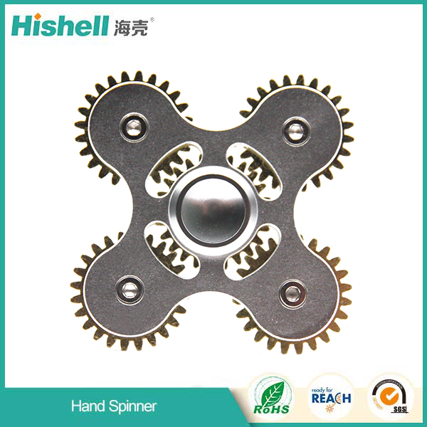 quadrangle gear metal fidget hand spinner