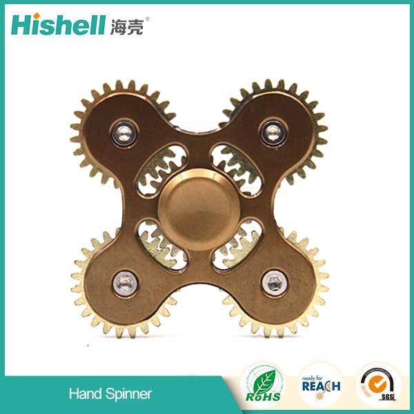 quadrangle gear metal fidget hand spinner