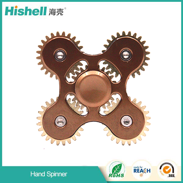 quadrangle gear metal fidget hand spinner