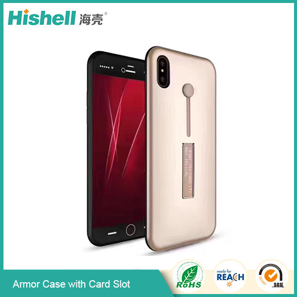 Mobile phone card slot armor case for iPhone X